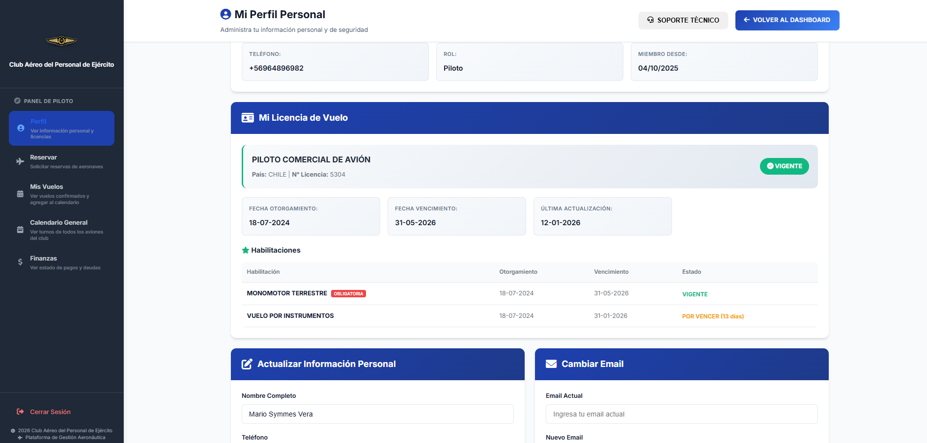 Control de Licencias